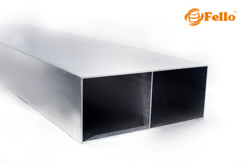 Hliníkový profil 250x100x2,5 R0,5 s priečkou - imitácia dreva