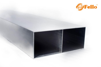 Hliníkový profil 250x100x2,5 R0,5 s priečkou - RAL