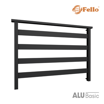 Francúzske zábradlie AluBasic RAL 9005 jemná štruktúra - expresná doprava