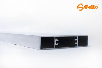 Hliníkový profil 100x20x1,5 R0,5 s priečkou - surový