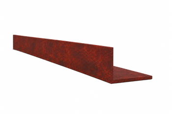 Hliníkový uholník 80x60x4 R0,5 - imitácia cortenu